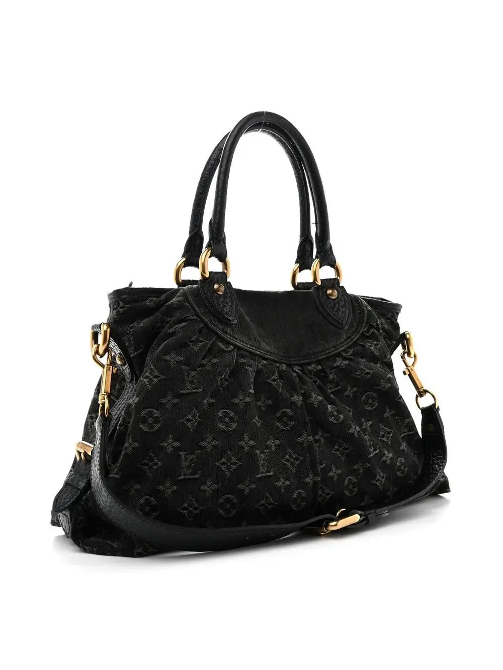 Louis Vuitton Denim Neo Cabby Mm Black #261761L16B